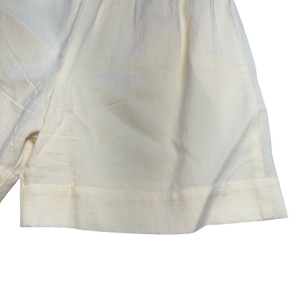 Hackwith Design House Elegant High Waist White Linen Shorts - Picture 4 of 9
